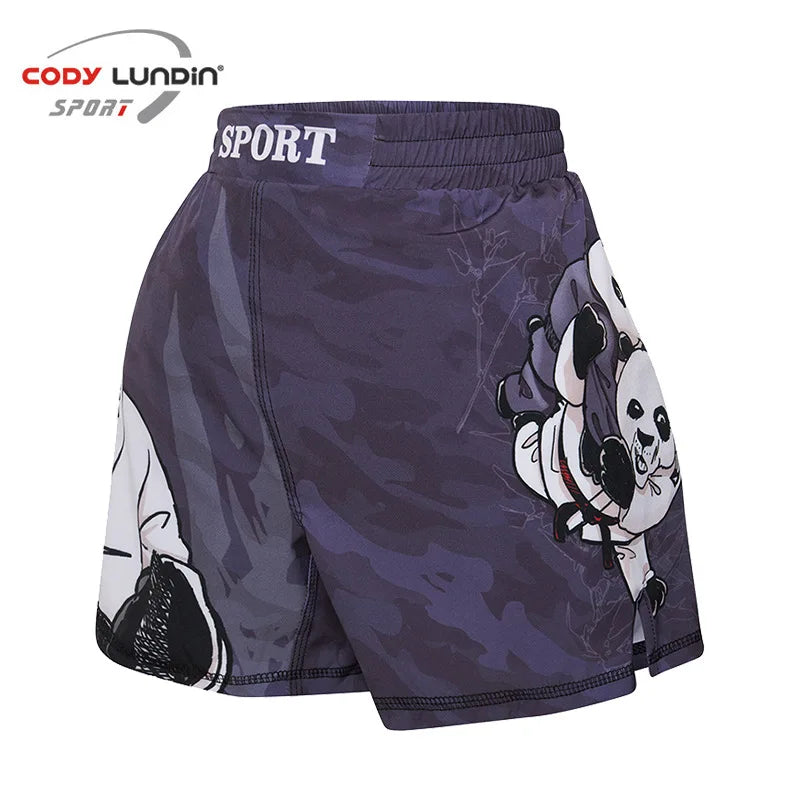 MMA Shorts Kids Muay Thai Rashguard Shark Boxing Trunks Child Kickboxing Fight Grappling Shorts Animal Printed Fight Sprot Pants