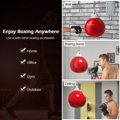 18 Inch 110 Pound Heavy Punching Water Aqua Bag with Adjustable Metal Chain