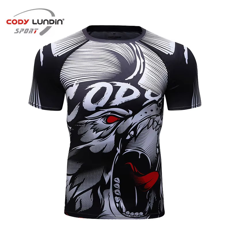 MMA BJJ GI Rashguard T Shirts+Muay Thai Shorts Rash Guard Clothing Boxing Jerseys MMA Compression T-Shirt Men Kickboxing Sets