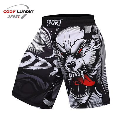 MMA BJJ GI Rashguard T Shirts+Muay Thai Shorts Rash Guard Clothing Boxing Jerseys MMA Compression T-Shirt Men Kickboxing Sets