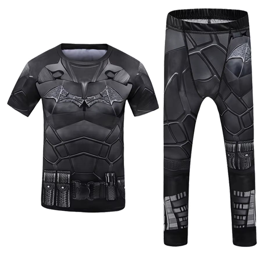 MMA Rashguard for Children Jiu Jitsu T-Shirt +Pants Compression Boxing Sportwear Kids MMA Muay Thai Kickboxing Sets MMA Clothing