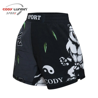 MMA Shorts Kids Muay Thai Rashguard Shark Boxing Trunks Child Kickboxing Fight Grappling Shorts Animal Printed Fight Sprot Pants